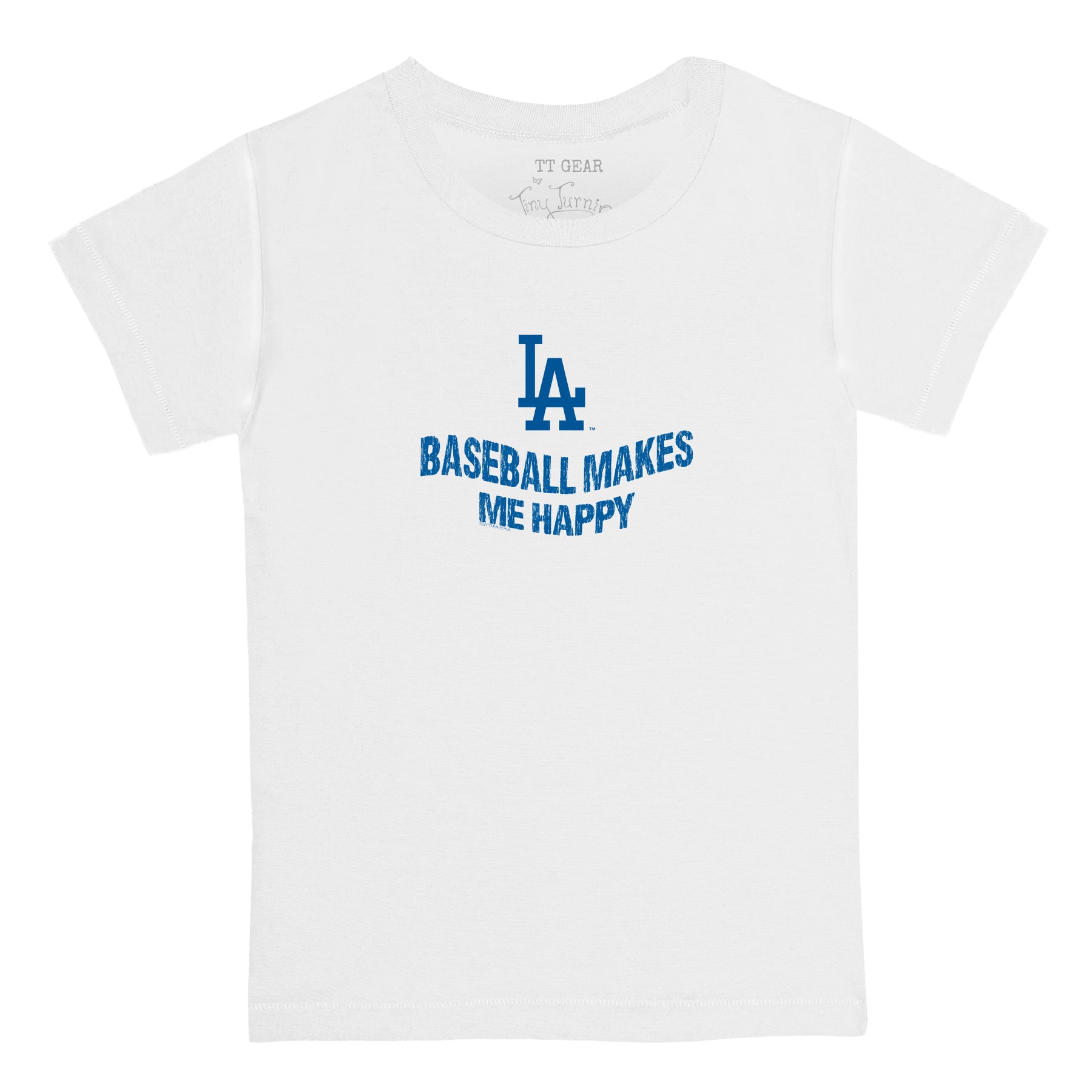 LA Dodgers Chelsea Freeman Baseball Makes Me Happy Tee