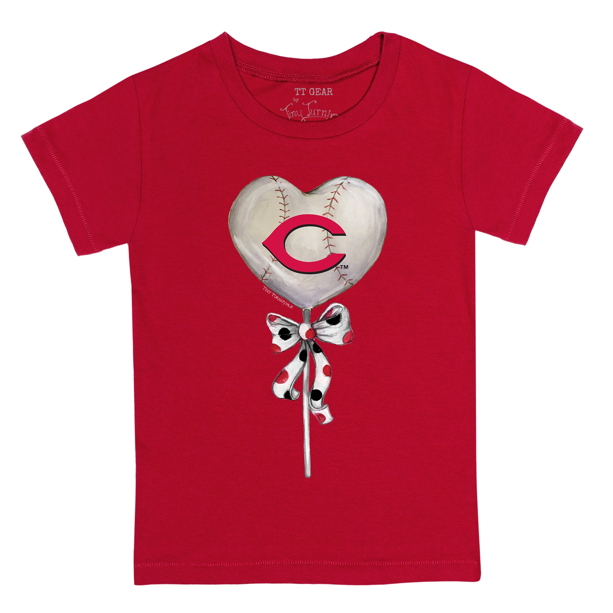 Cincinnati Reds Tiny Turnip Women's Triple Scoop 3/4-Sleeve Raglan