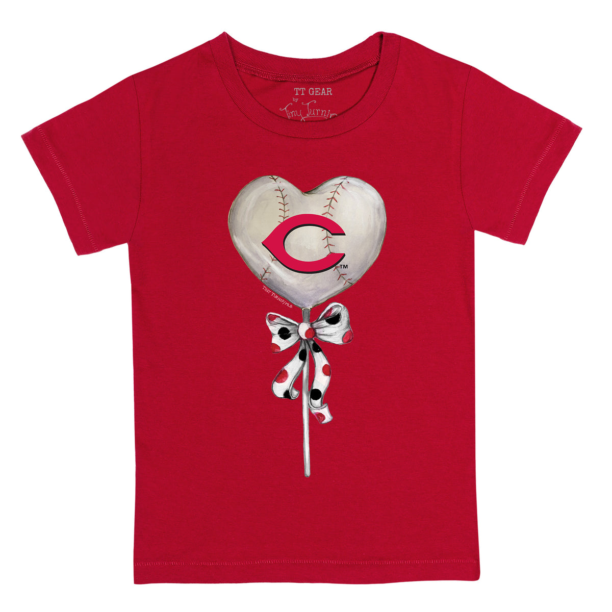 Cincinnati Reds Heart Lolly Tee Shirt