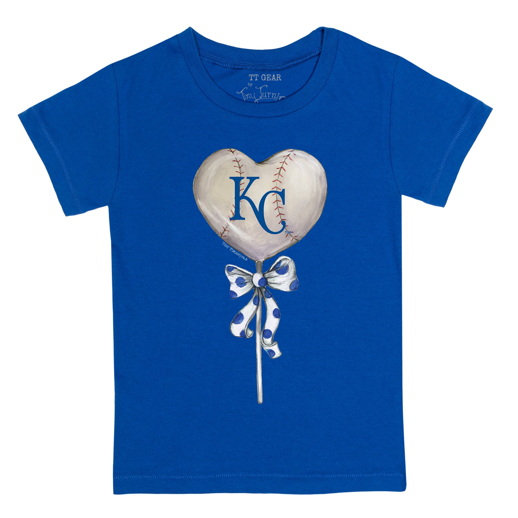 Lids Kansas City Royals Tiny Turnip Women's Heart Lolly 3/4-Sleeve Raglan T- Shirt - White/Royal