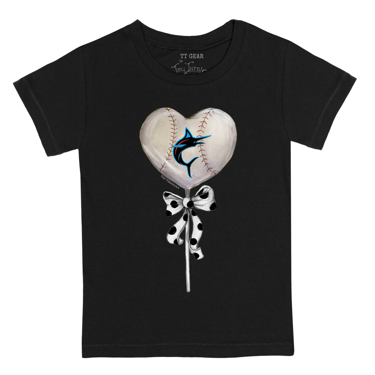 Miami Marlins Heart Lolly Tee Shirt