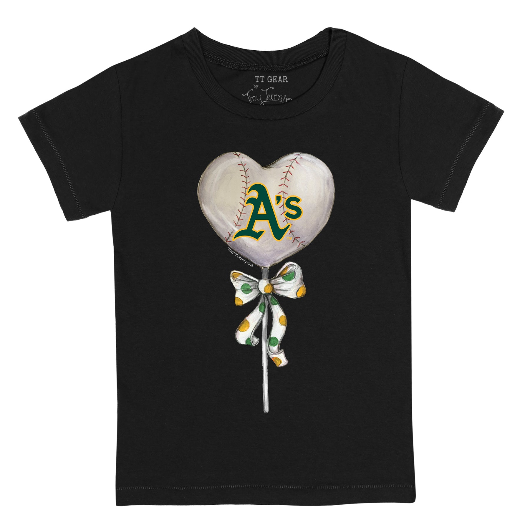 Oakland Athletics Heart Lolly Tee Shirt