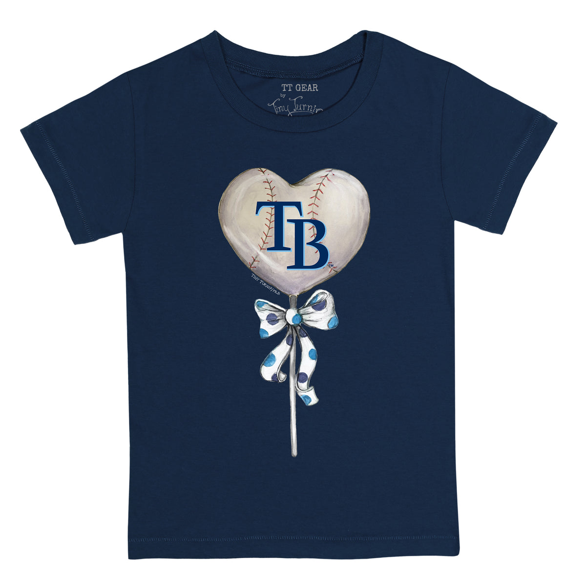 Tampa Bay Rays Heart Lolly Tee Shirt