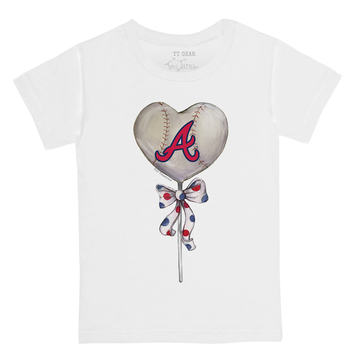 Atlanta Braves Heart Lolly Tee Shirt