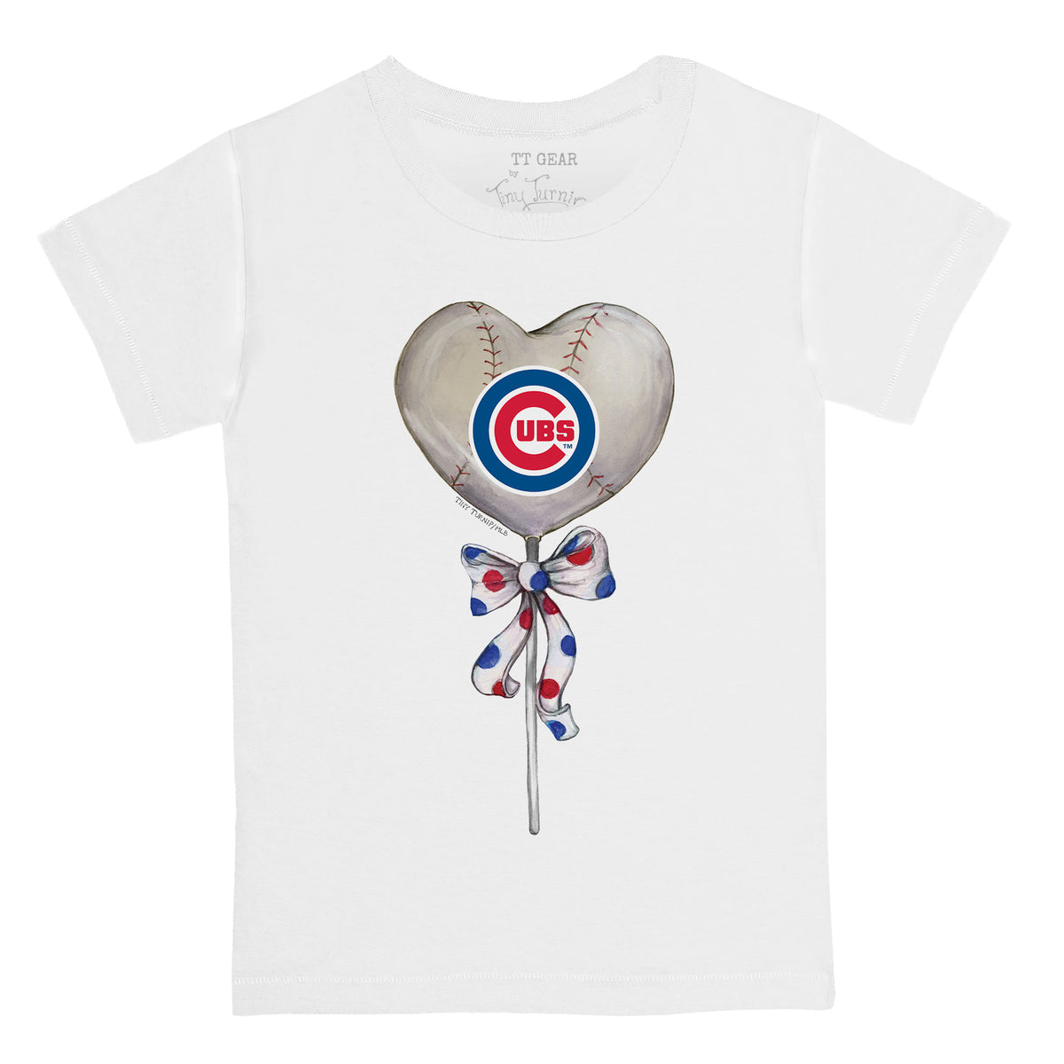 Chicago Cubs Heart Lolly Tee Shirt