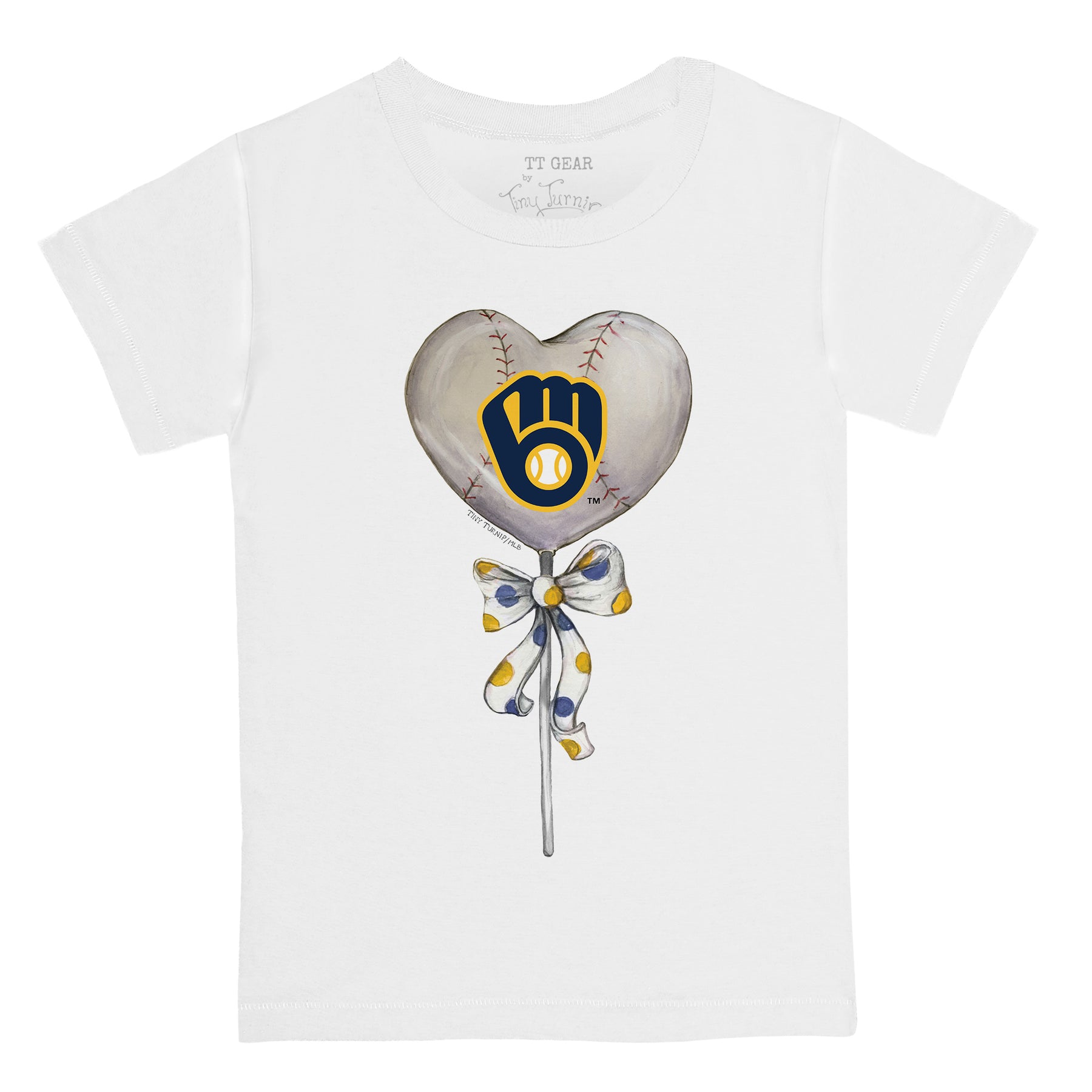 Milwaukee Brewers Heart Lolly Tee Shirt