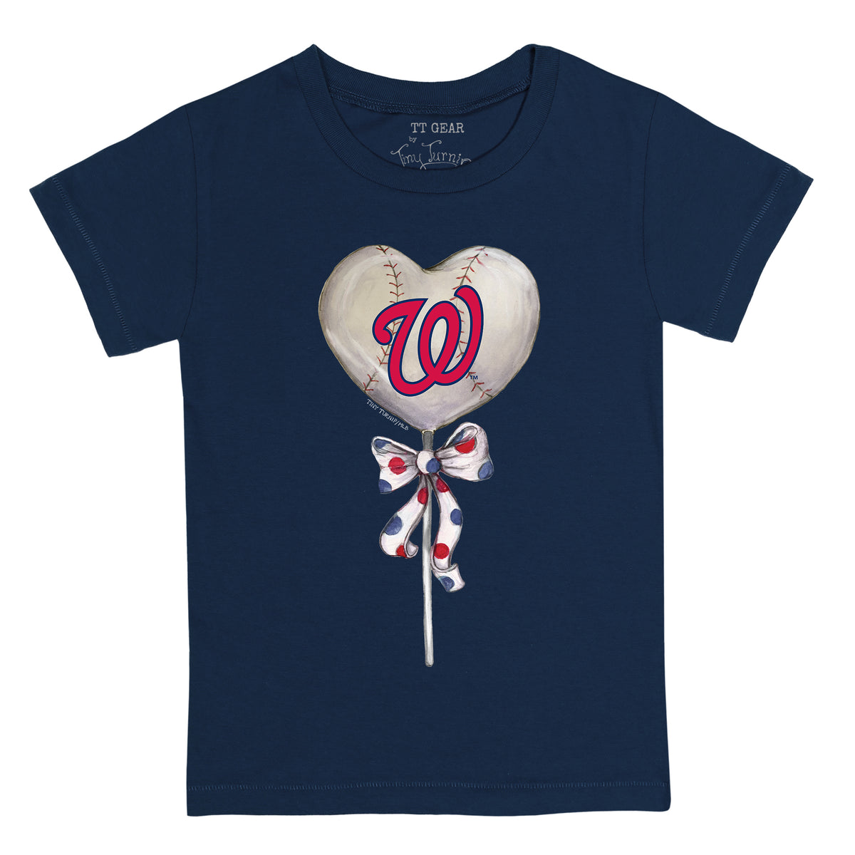 Washington Nationals Heart Lolly Tee Shirt