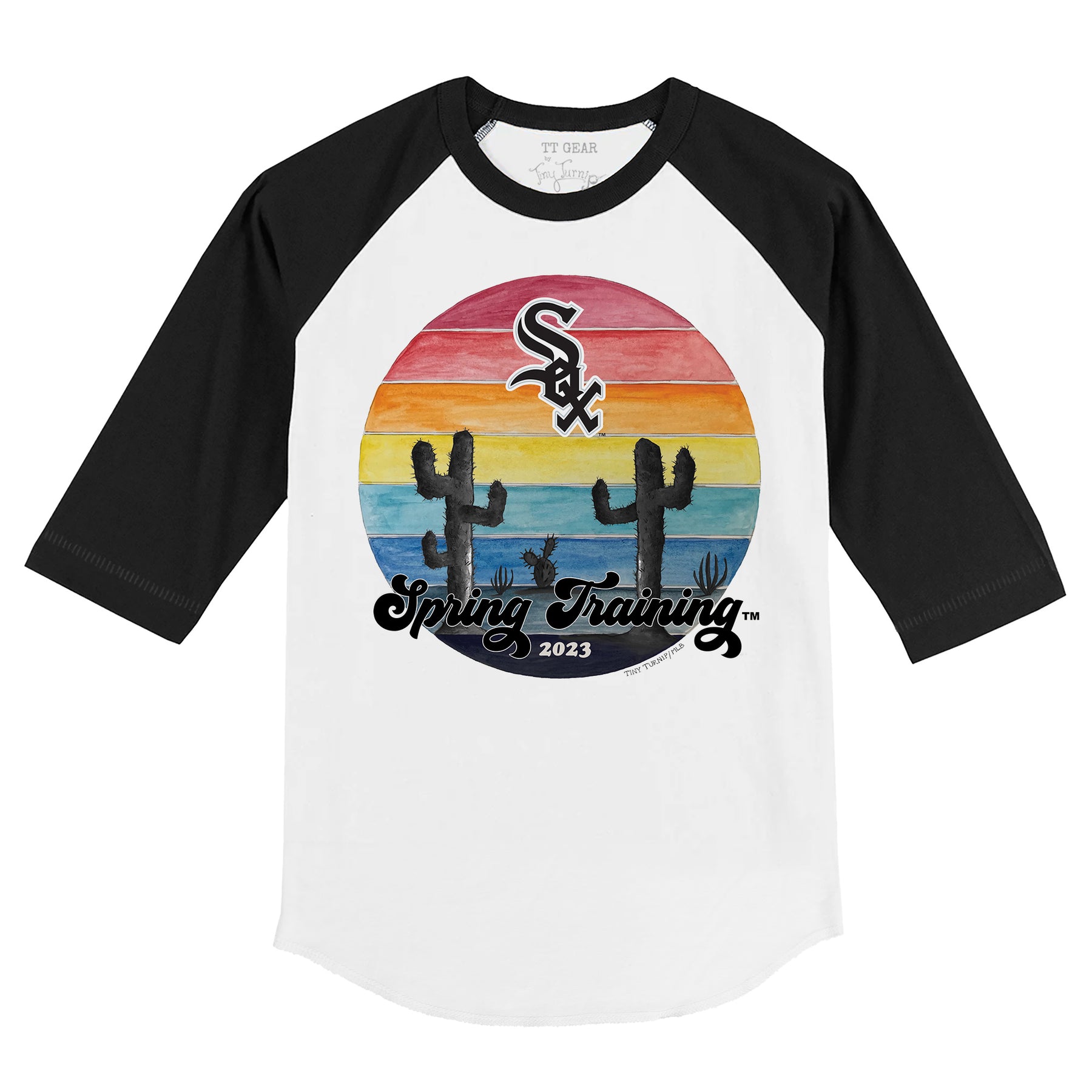Chicago White Sox Spring Training 2023 3/4 Black Sleeve Raglan