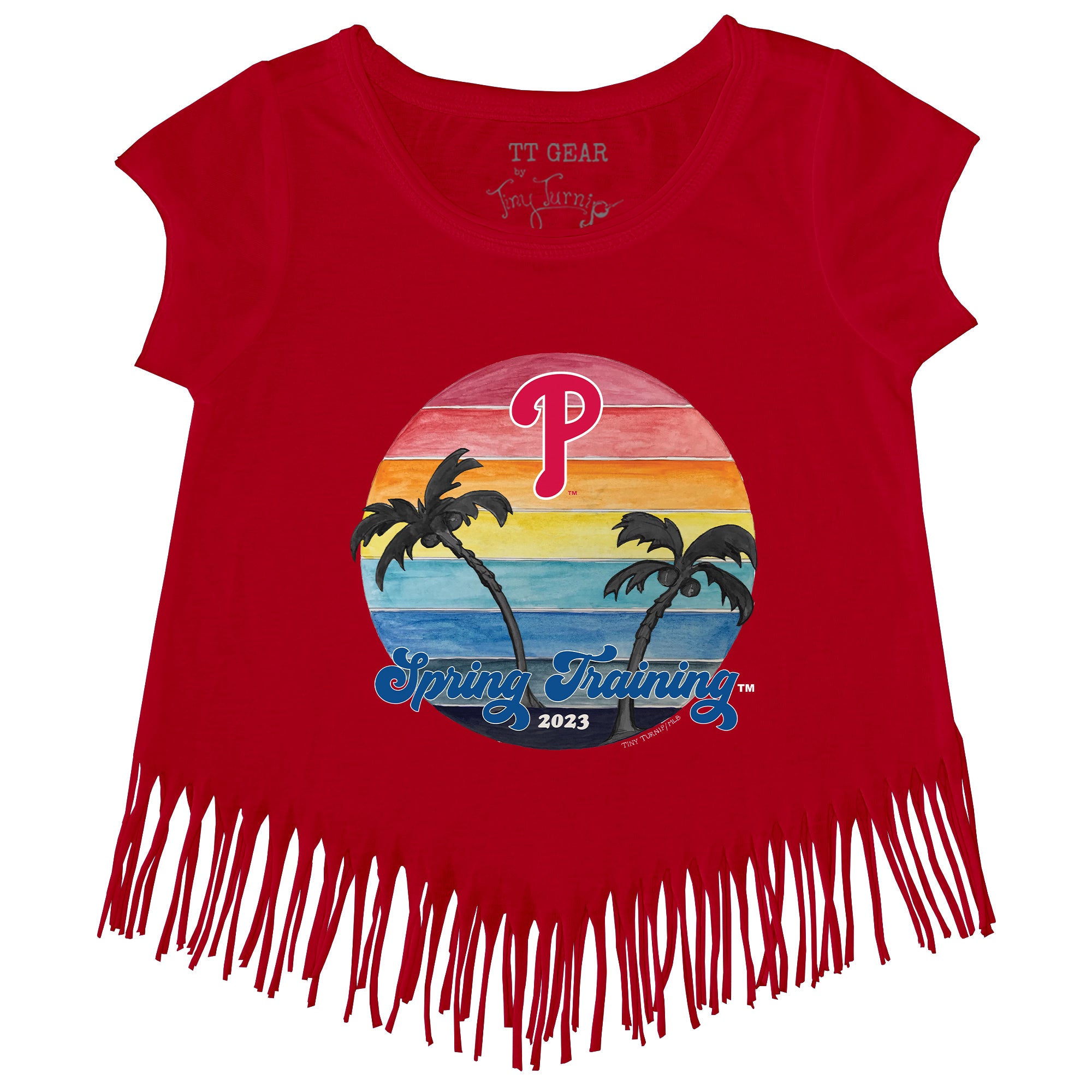 Philadelphia Phillies Spring Training 2023 Fringe Tee Tiny Turnip philadelphia-phillies-spring-training-2023-fringe-tee-tiny-turnip