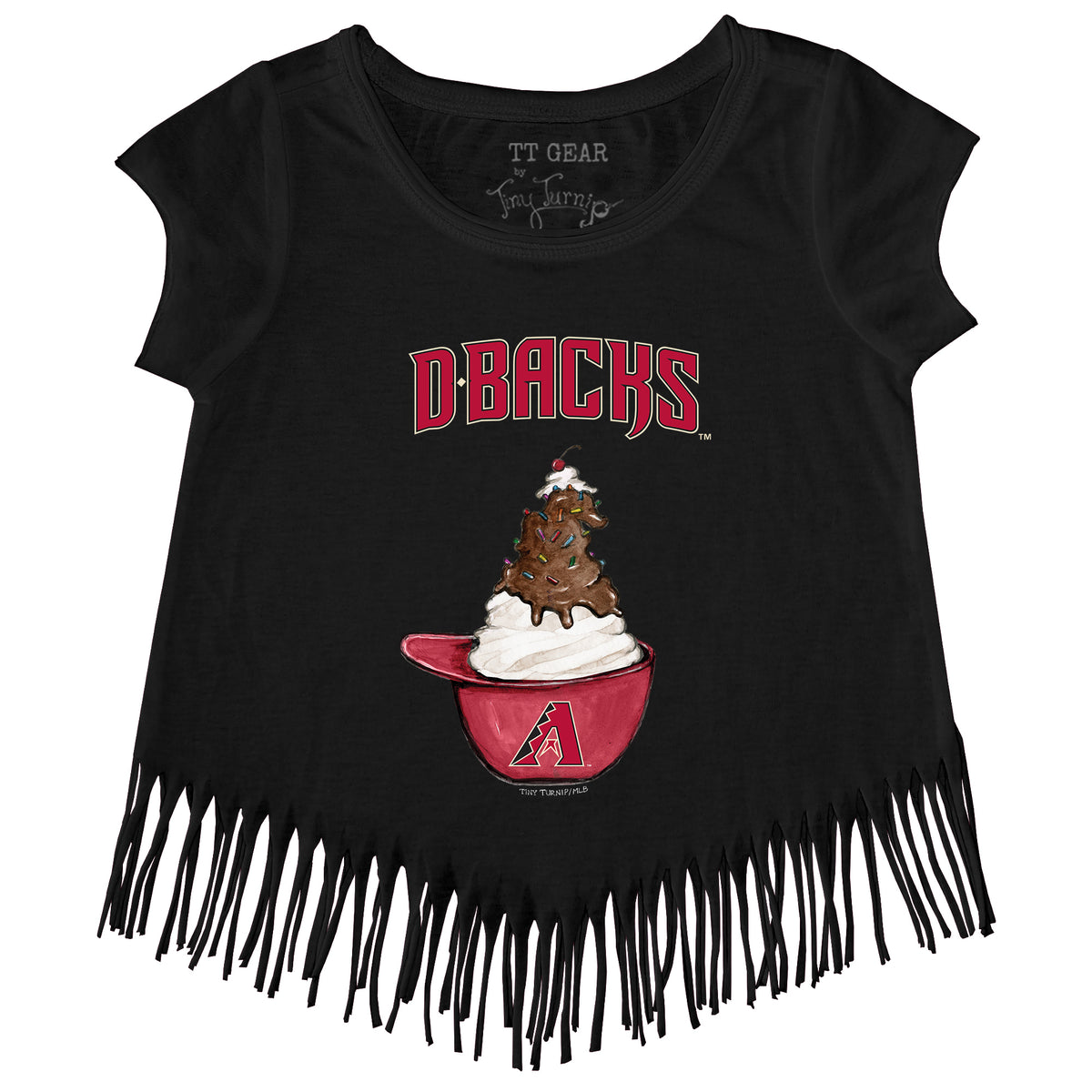 Arizona Diamondbacks Sundae Helmet Fringe Tee