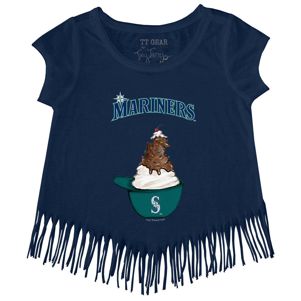 Seattle Mariners Sundae Helmet Fringe Tee