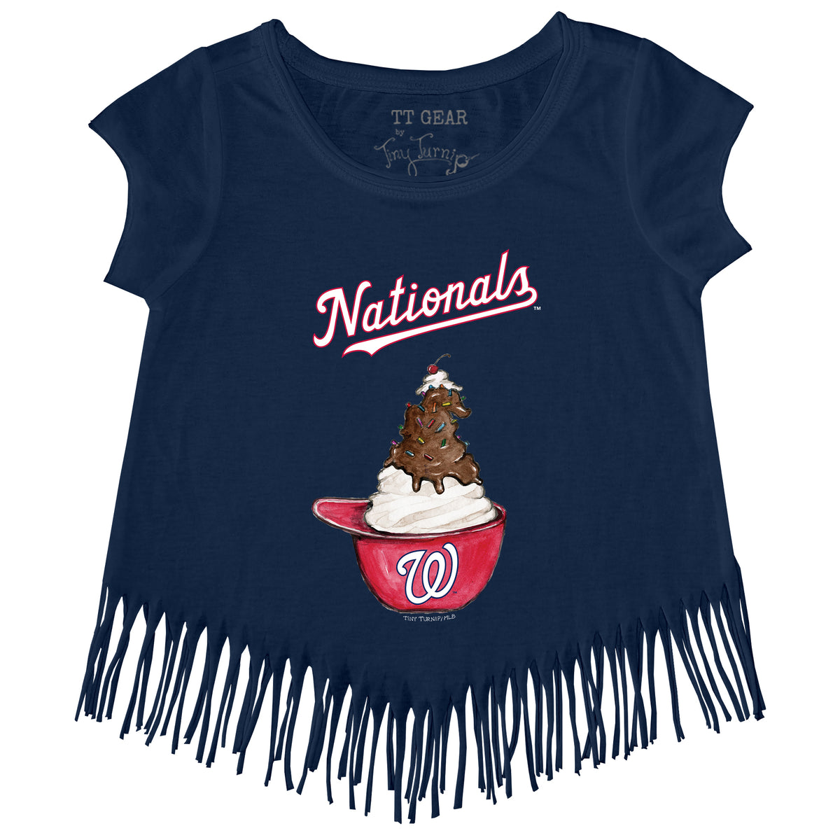 Washington Nationals Sundae Helmet Fringe Tee