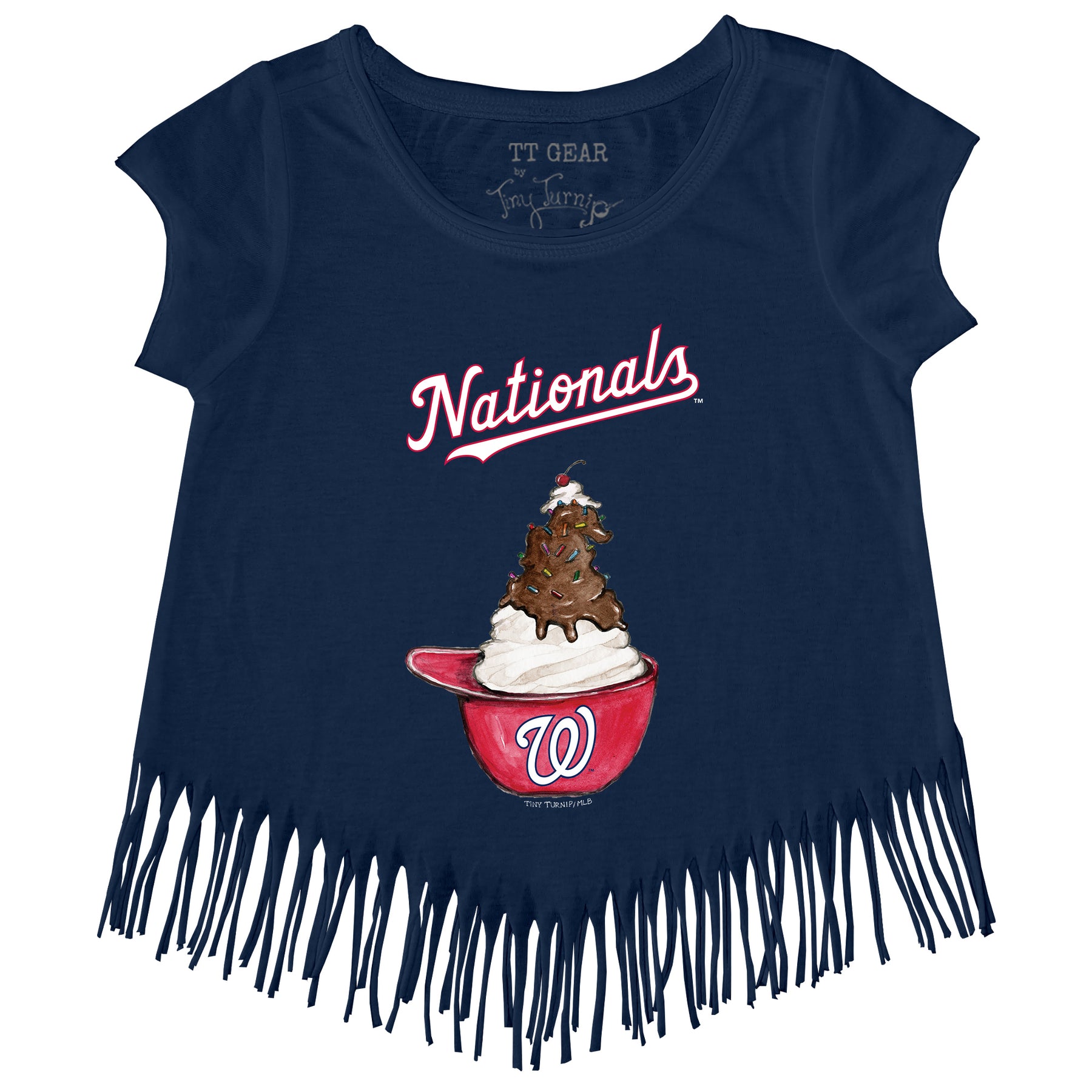 Washington Nationals Sundae Helmet Fringe Tee