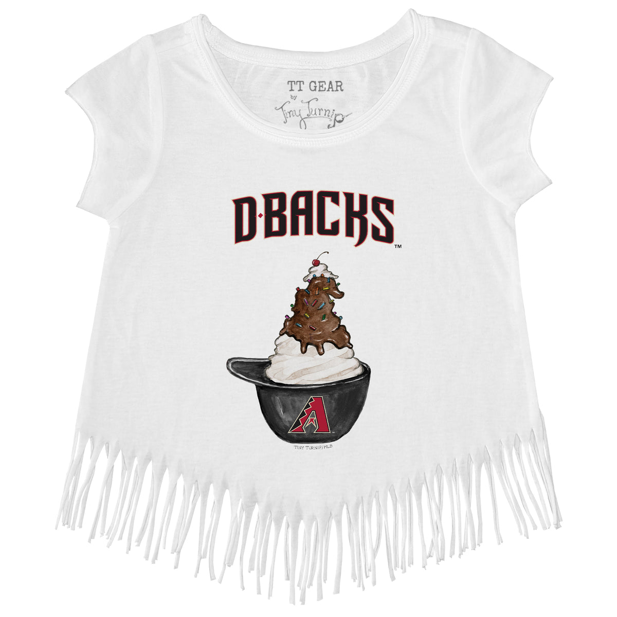 Arizona Diamondbacks Sundae Helmet Fringe Tee