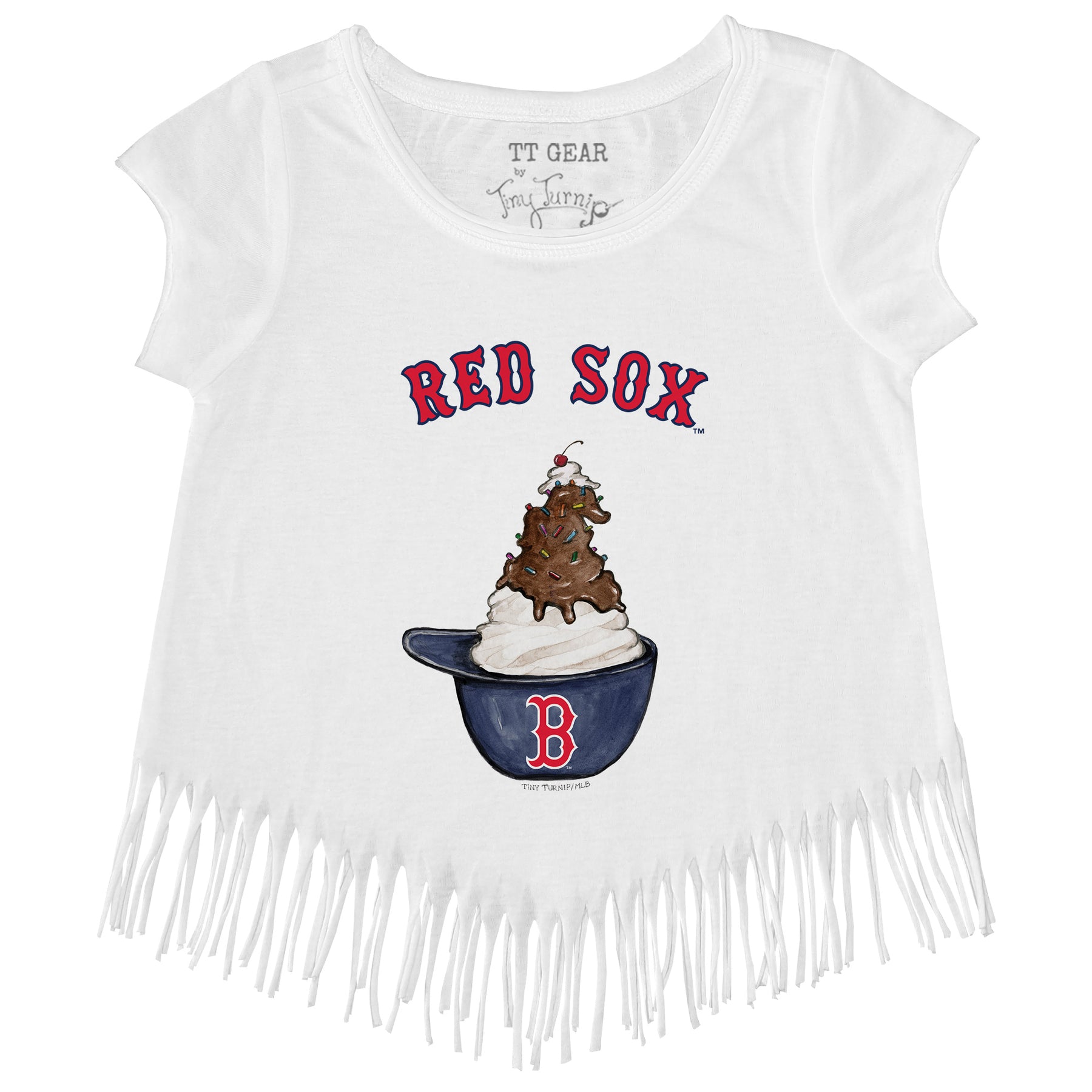 Boston Red Sox Sundae Helmet Fringe Tee