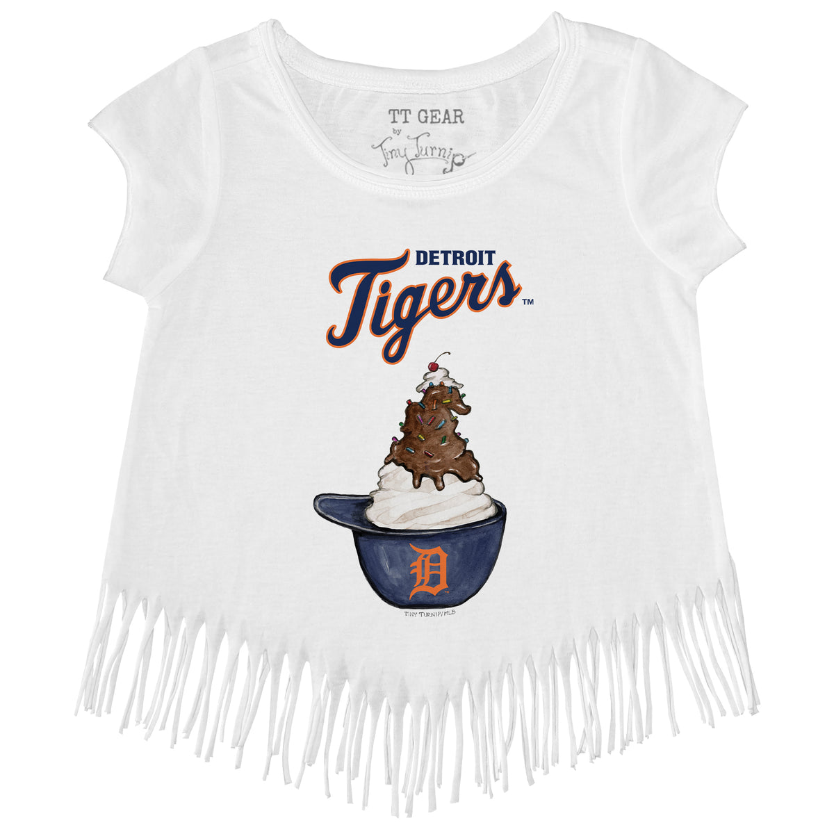 Detroit Tigers Sundae Helmet Fringe Tee