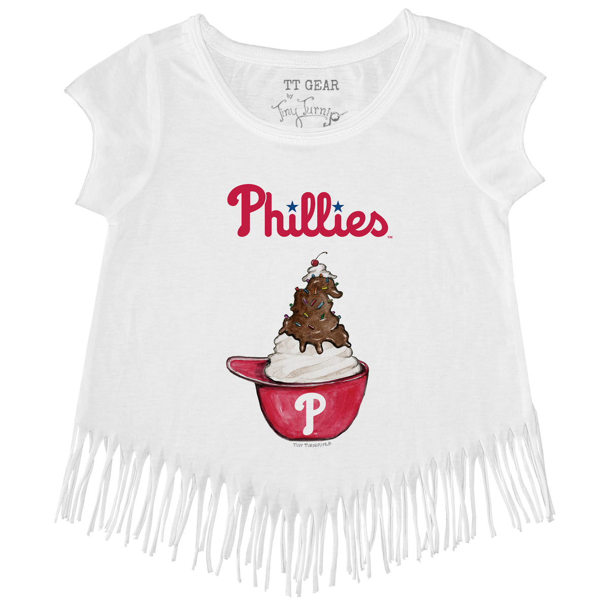 Philadelphia Phillies Sundae Helmet Fringe Tee