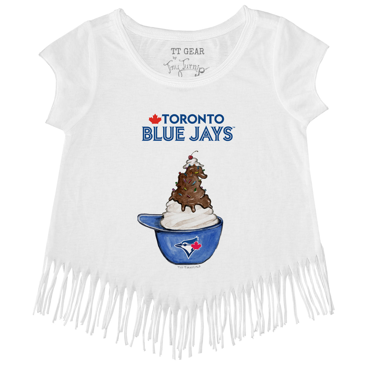 Toronto Blue Jays Sundae Helmet Fringe Tee