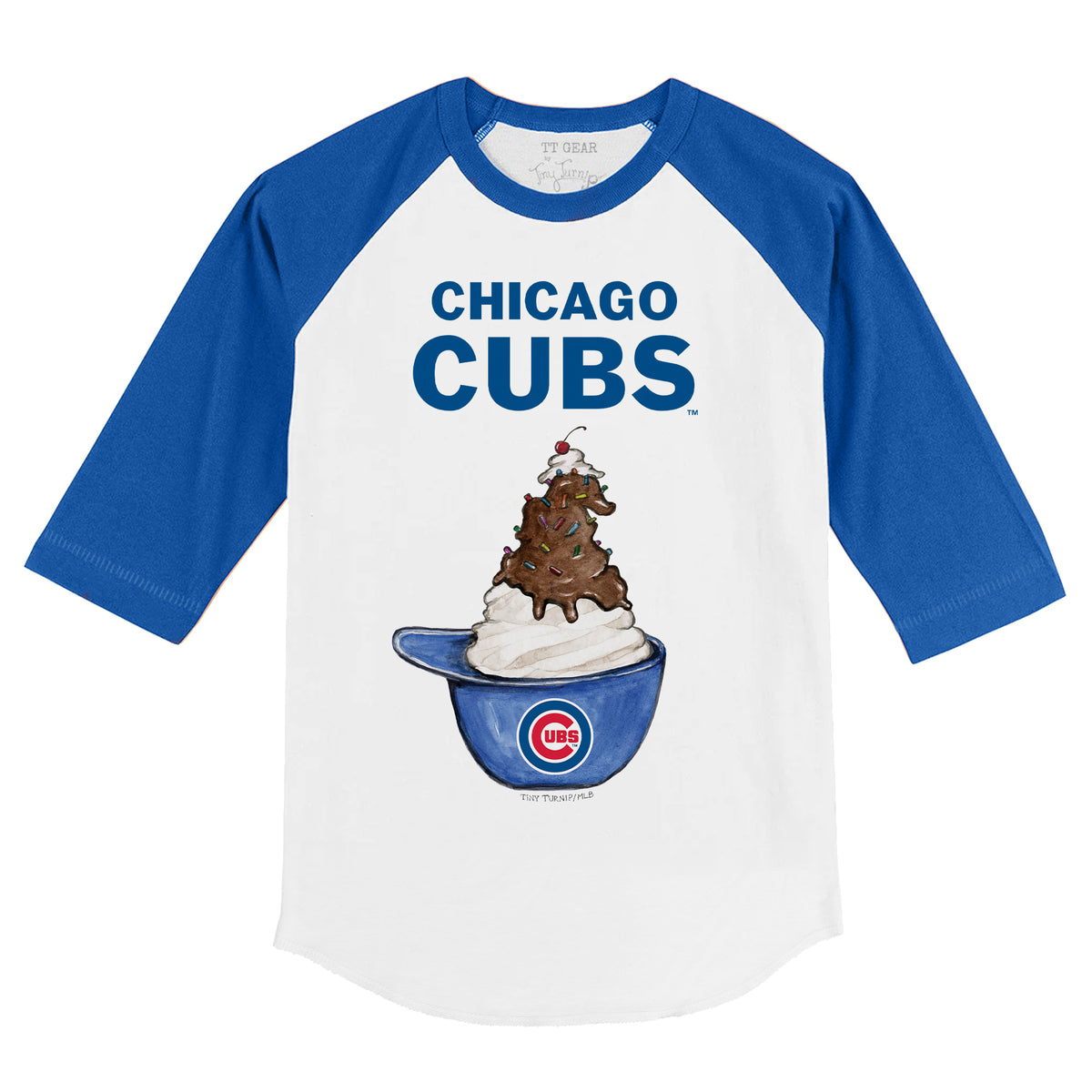 Chicago Cubs Sundae Helmet 3/4 Royal Blue Sleeve Raglan
