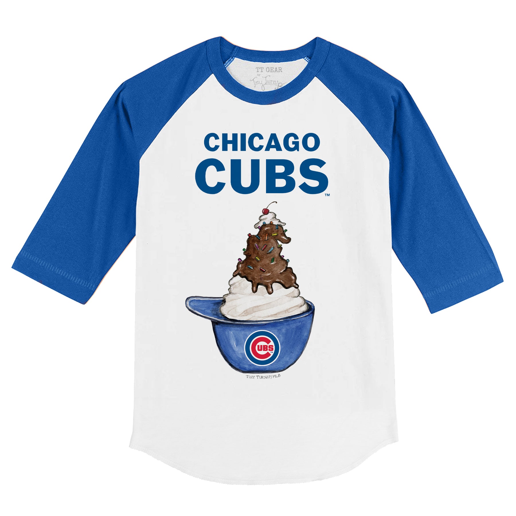 Chicago Cubs Sundae Helmet 3/4 Royal Blue Sleeve Raglan