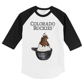 Colorado Rockies Sundae Helmet 3/4 Black Sleeve Raglan
