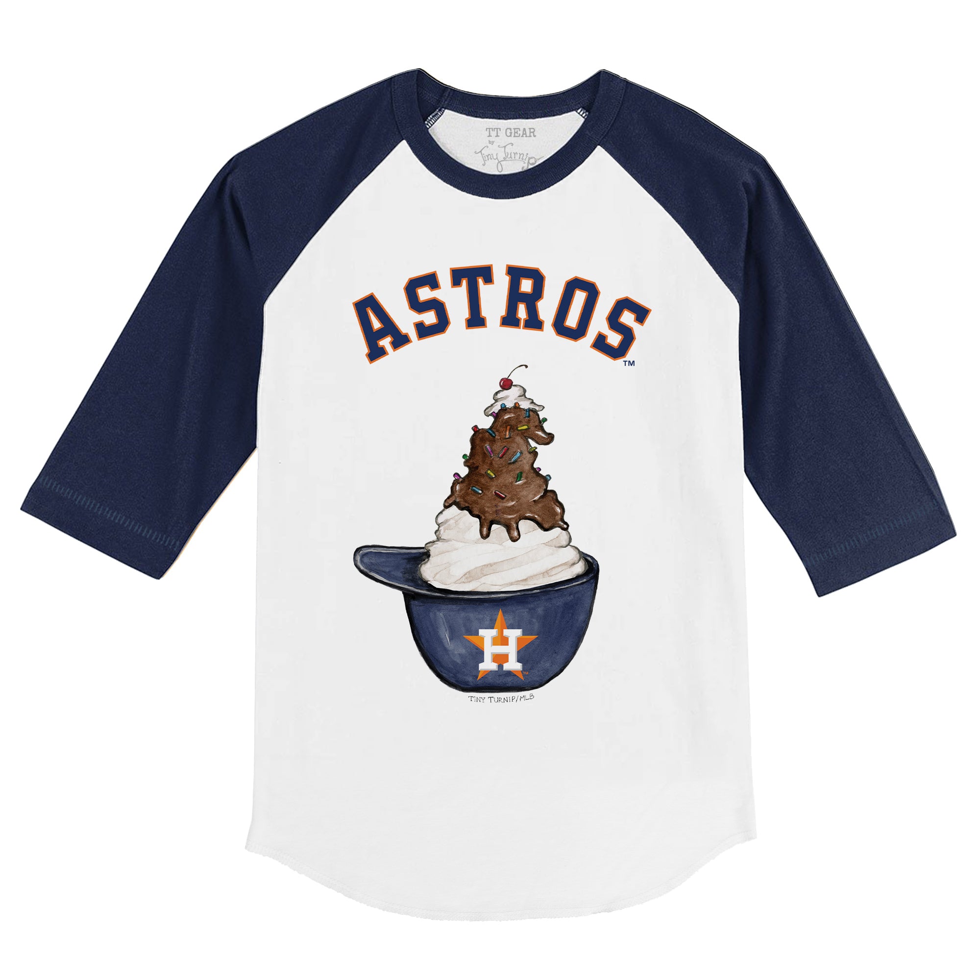 Infant Tiny Turnip Navy Atlanta Braves Sundae Helmet Bodysuit