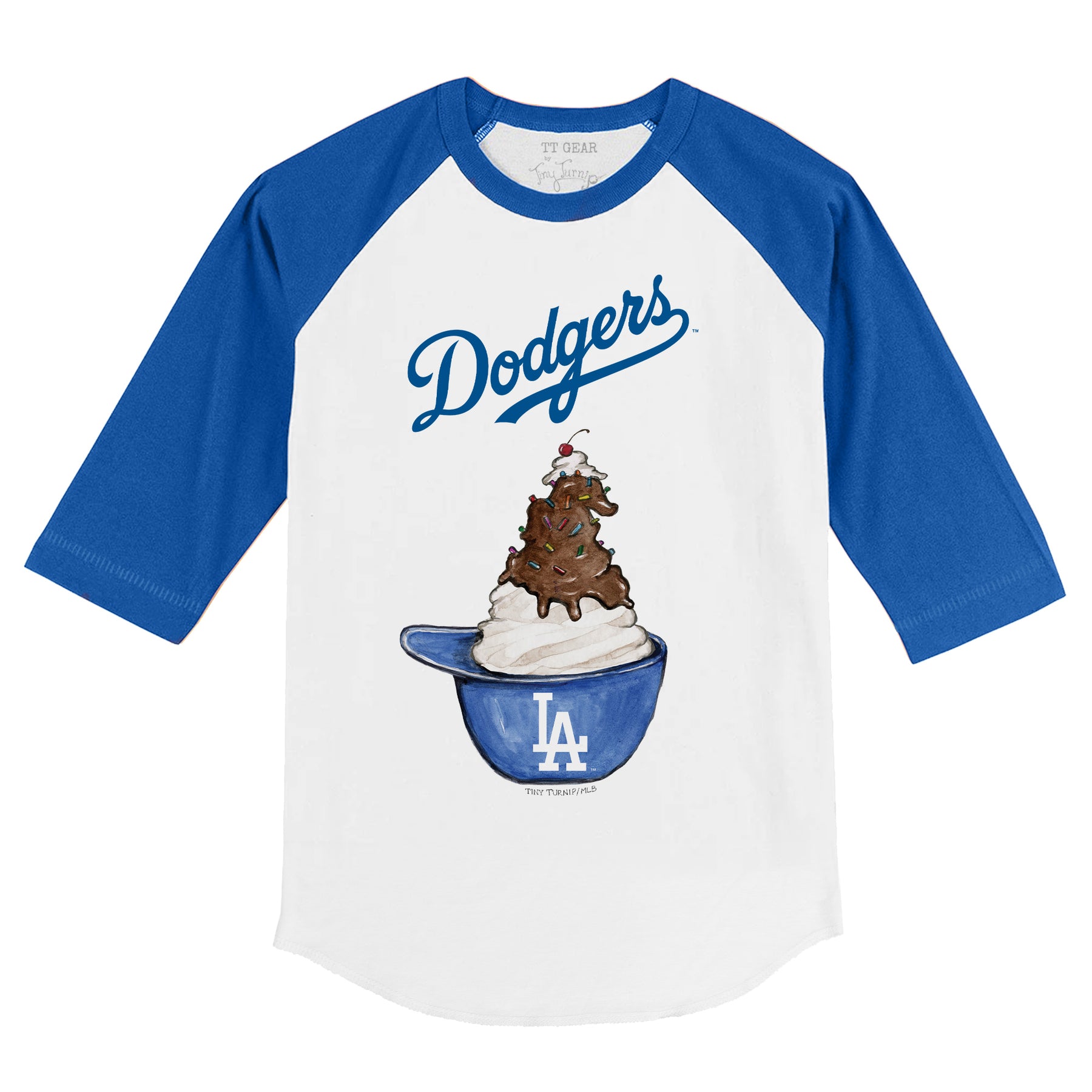 Los Angeles Dodgers Sundae Helmet 3/4 Royal Blue Sleeve Raglan
