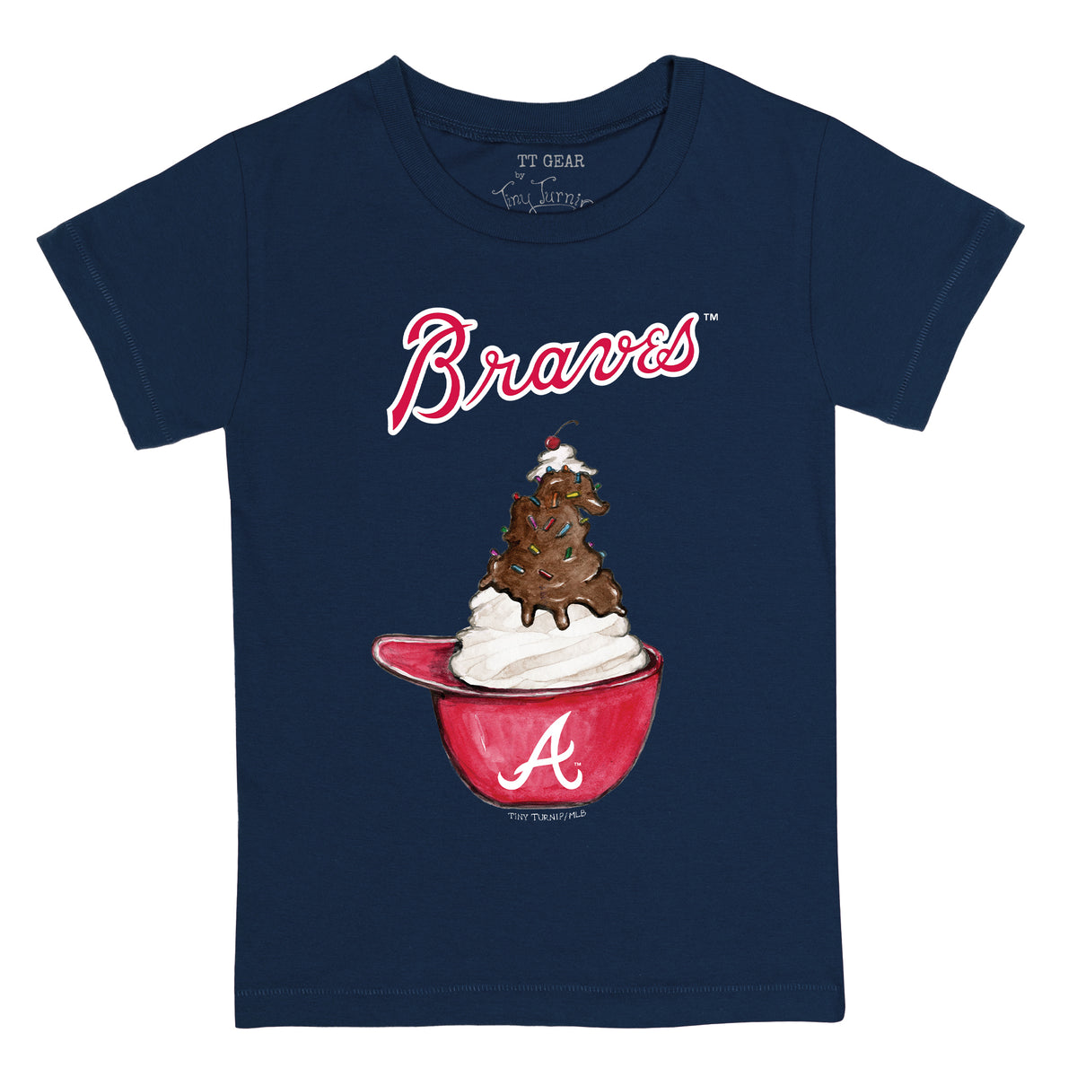 Atlanta Braves Sundae Helmet Kid's Tee Shirt