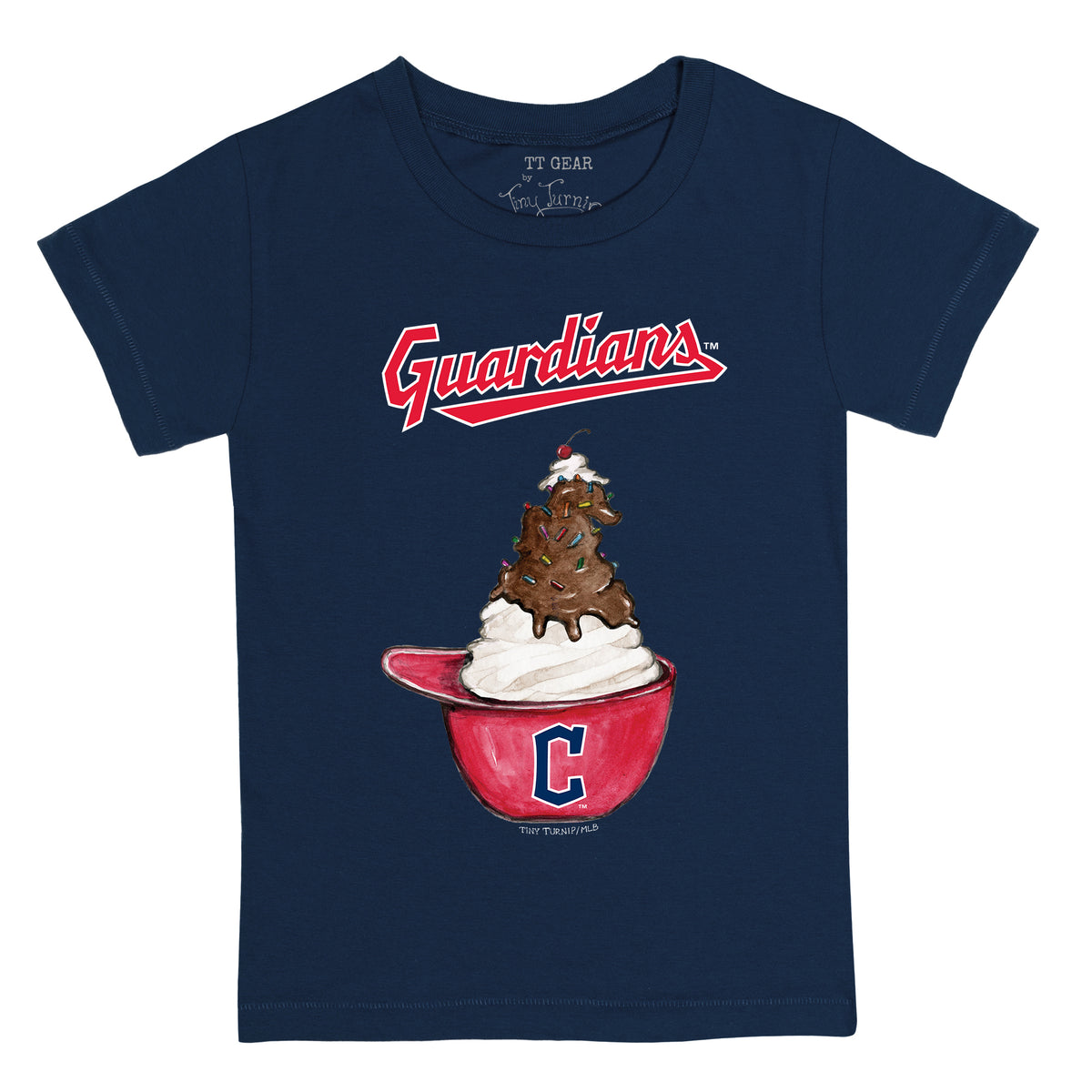 Cleveland Guardians Sundae Helmet Kid's Tee Shirt