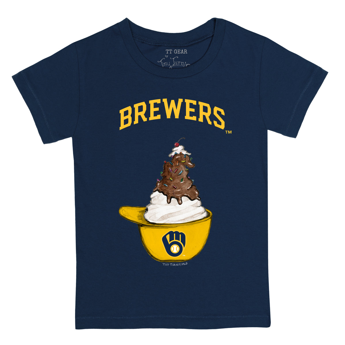 Milwaukee Brewers Sundae Helmet Kid's Tee Shirt