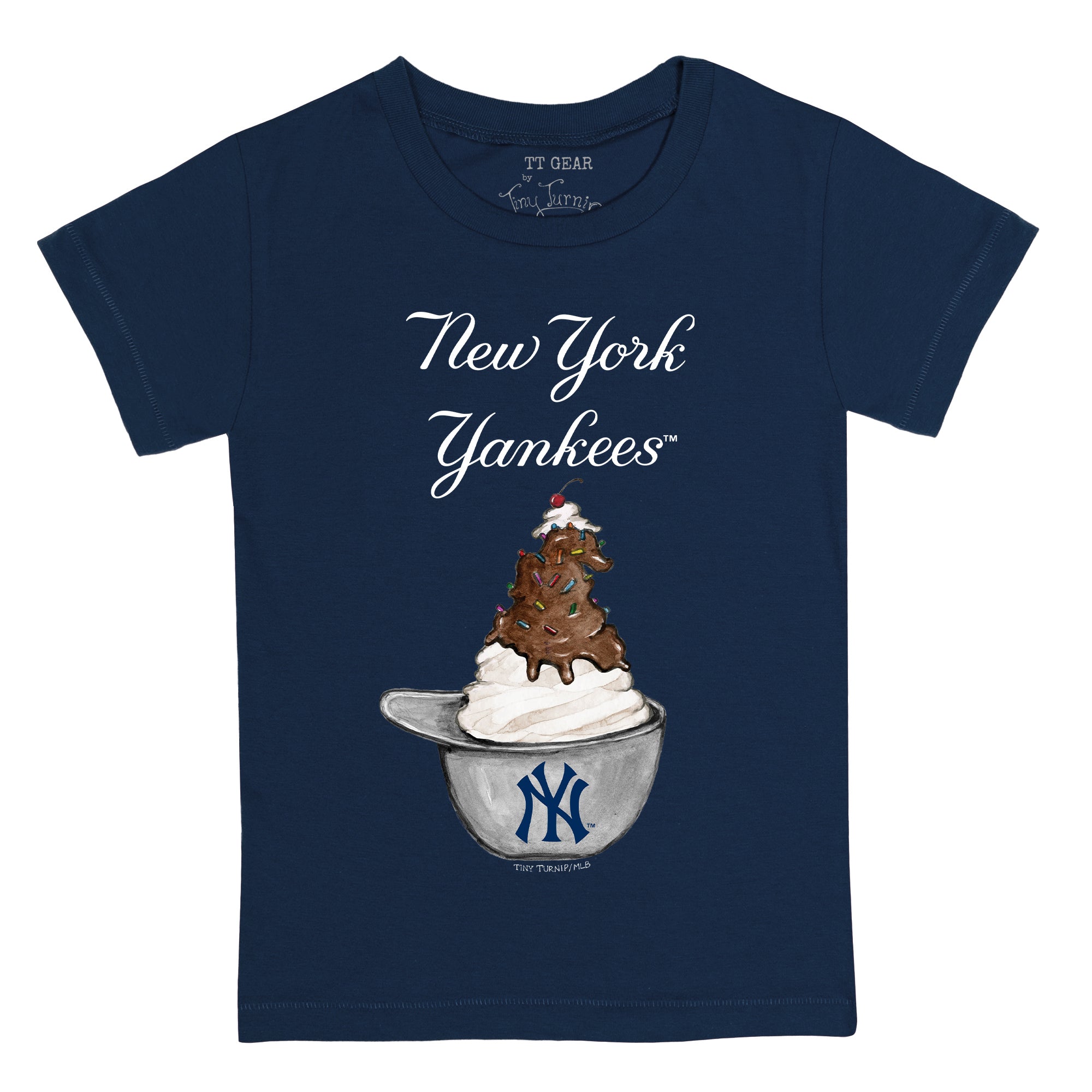 New York Yankees Sundae Helmet Tee Shirt 4T / Navy Blue
