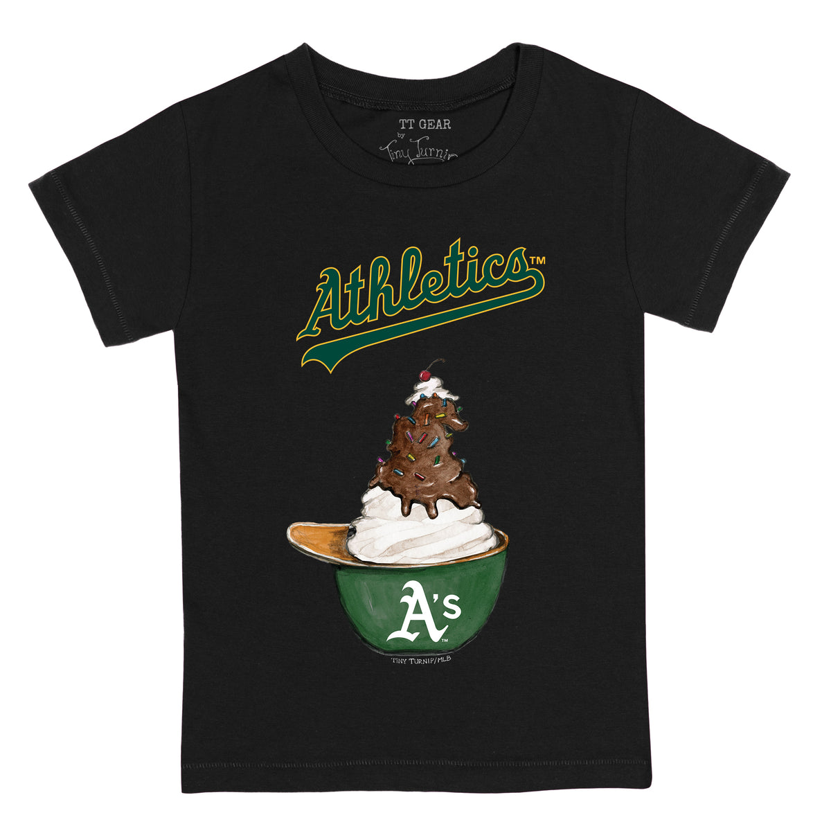 Oakland Athletics Sundae Helmet Kid's Tee Shirt