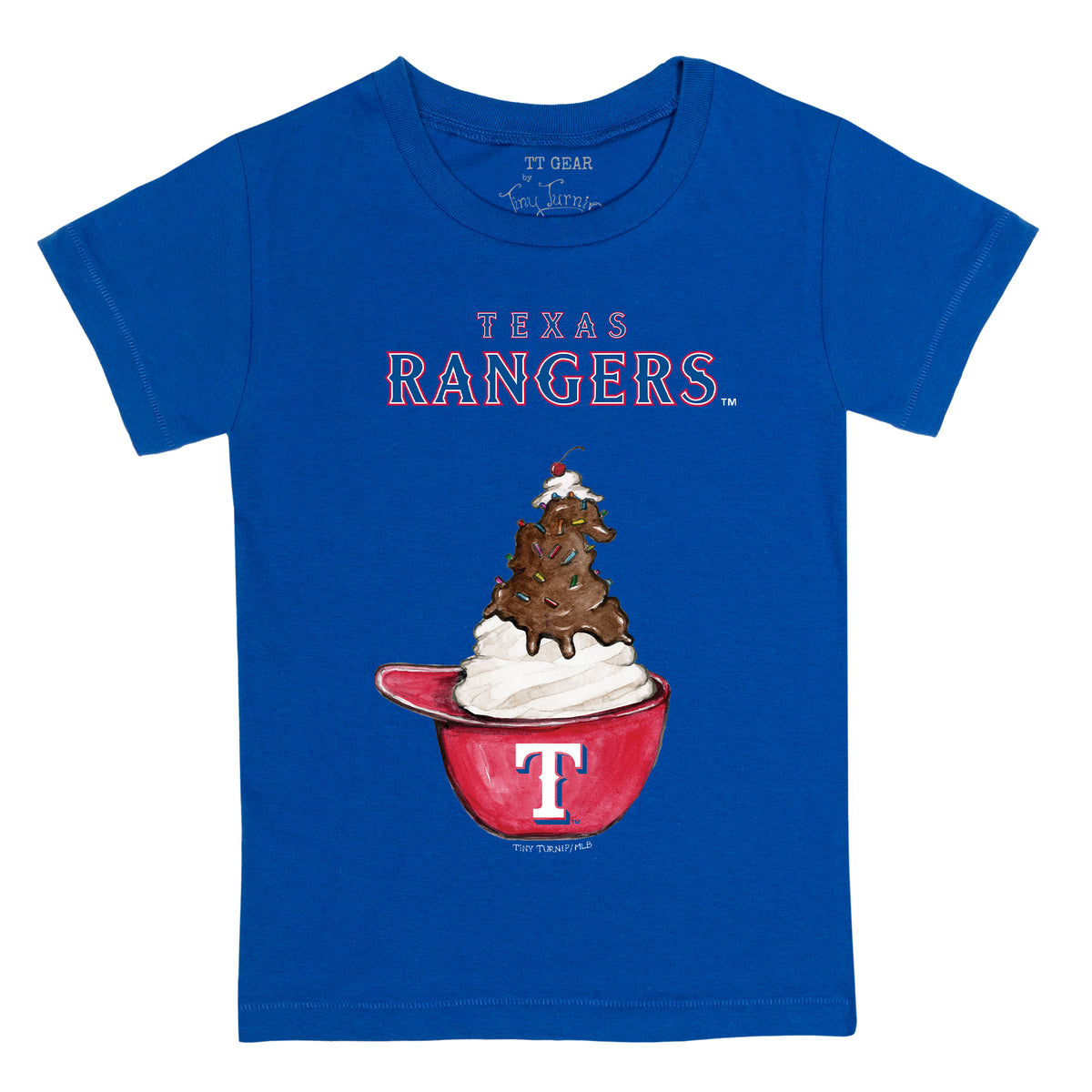 Texas Rangers Sundae Helmet Kid's Tee Shirt
