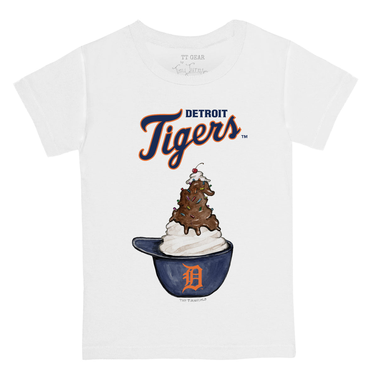 Detroit Tigers Sundae Helmet Tee Shirt