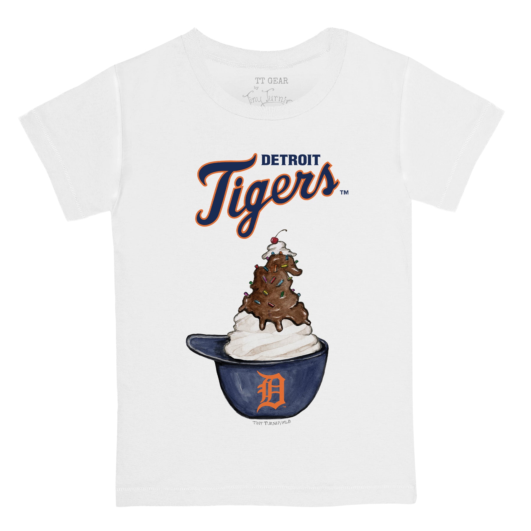 Detroit Tigers Sundae Helmet Tee Shirt