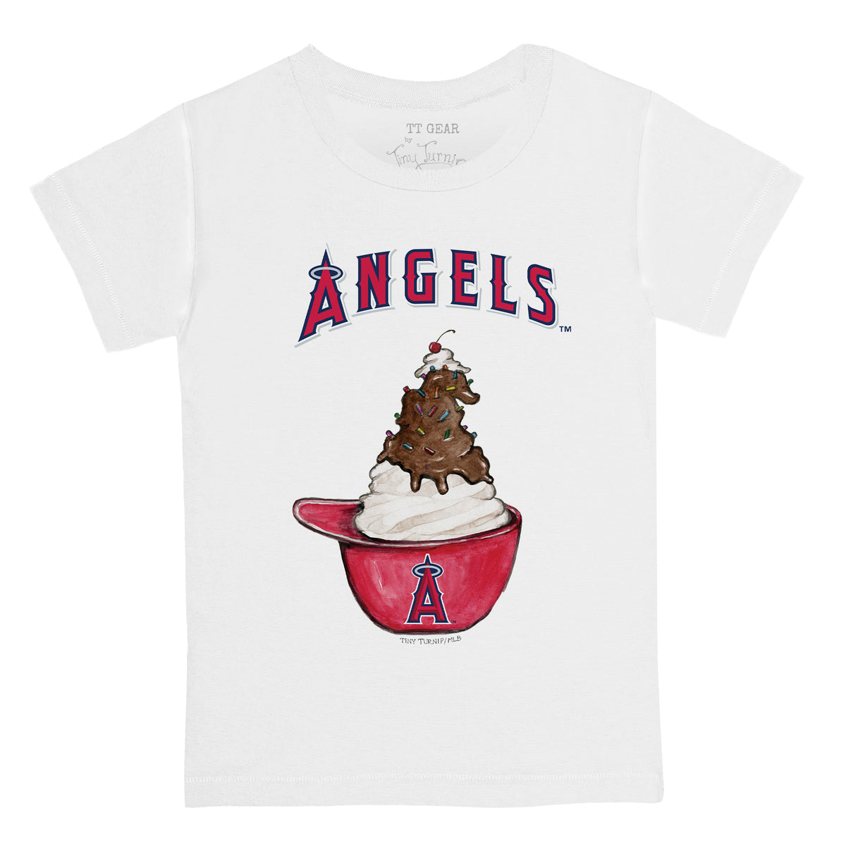 Los Angeles Angels Sundae Helmet Kid's Tee Shirt