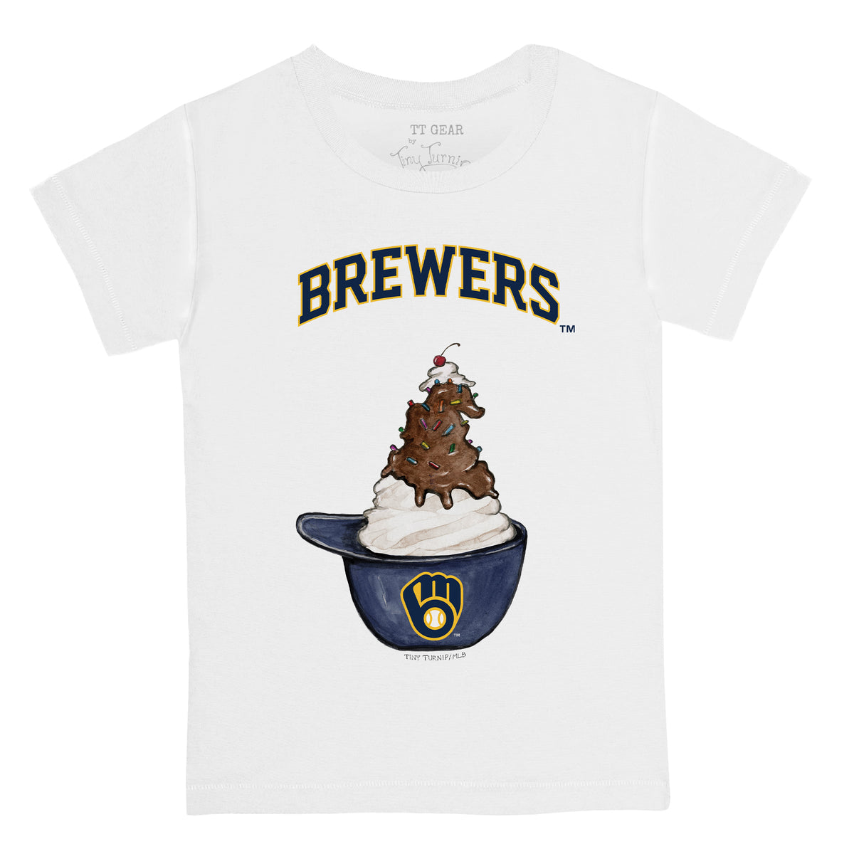Milwaukee Brewers Sundae Helmet Kid's Tee Shirt
