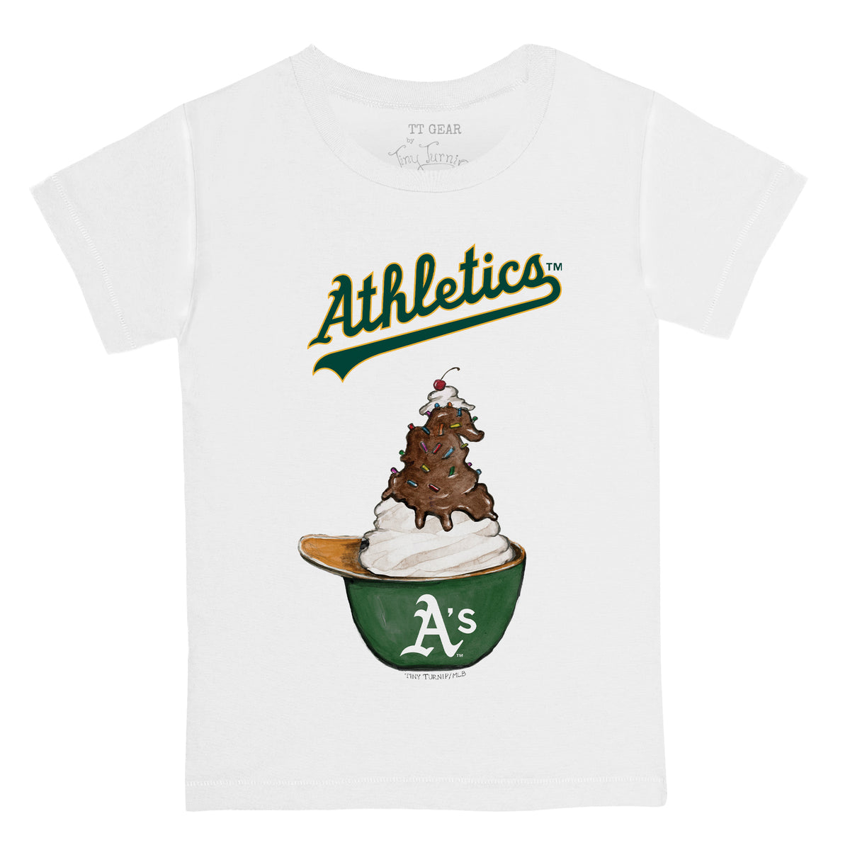 Oakland Athletics Sundae Helmet Kid's Tee Shirt