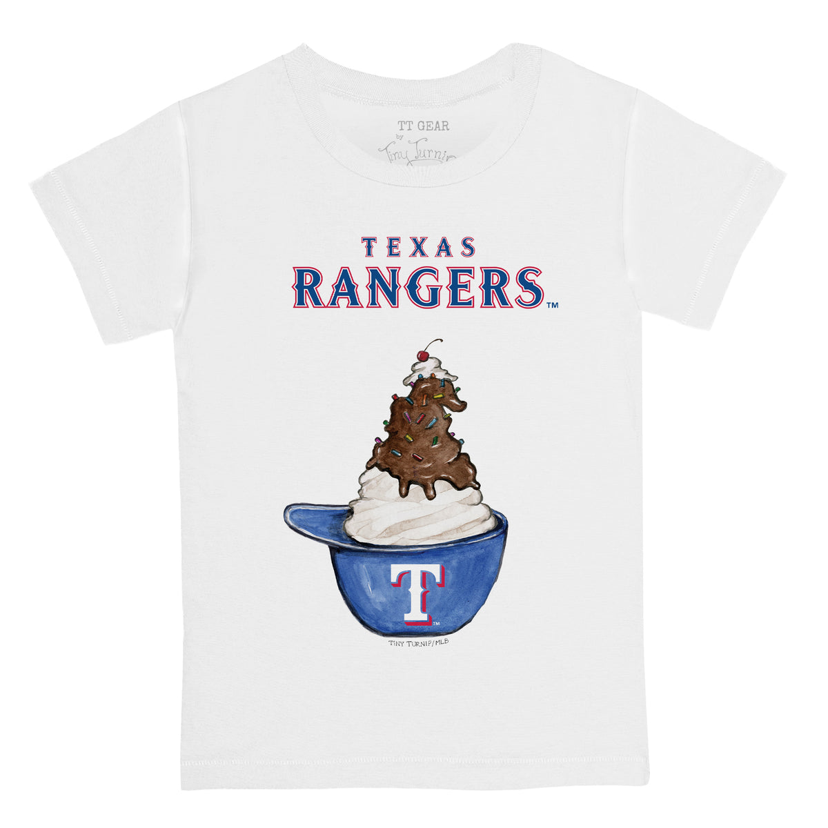Texas Rangers Sundae Helmet Kid's Tee Shirt
