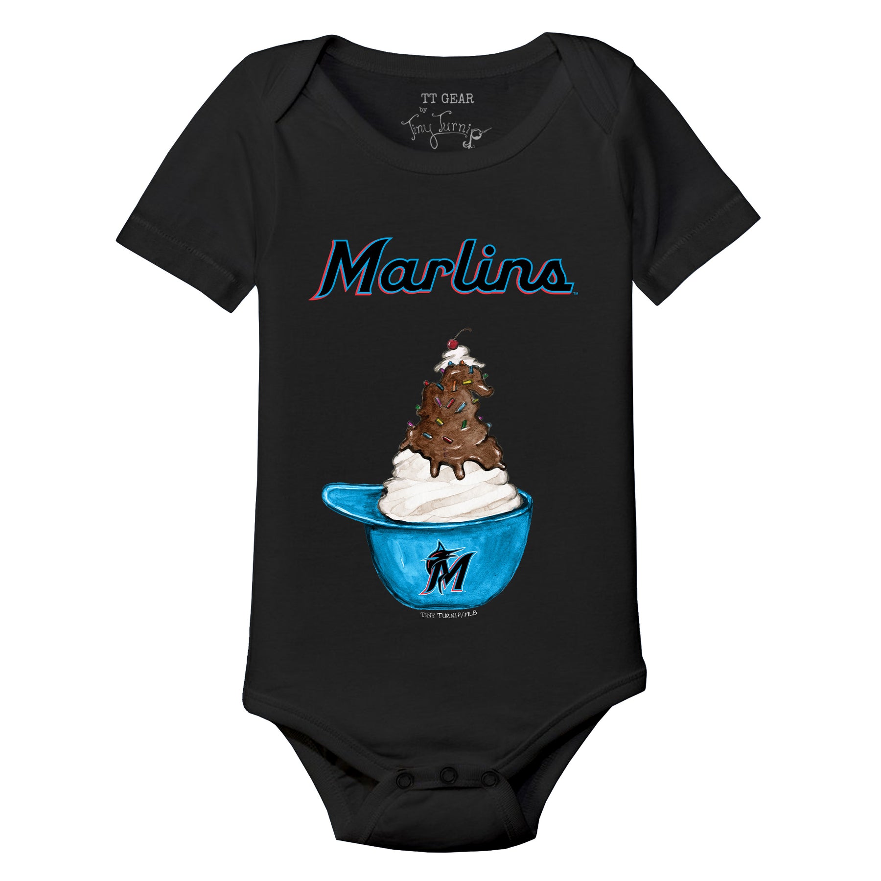 Miami Marlins Sundae Helmet Short Sleeve Snapper