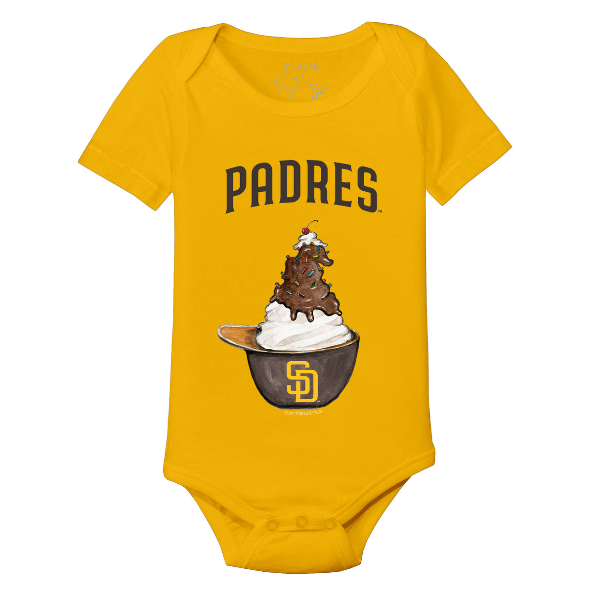 San Diego Padres Sundae Helmet Short Sleeve Snapper