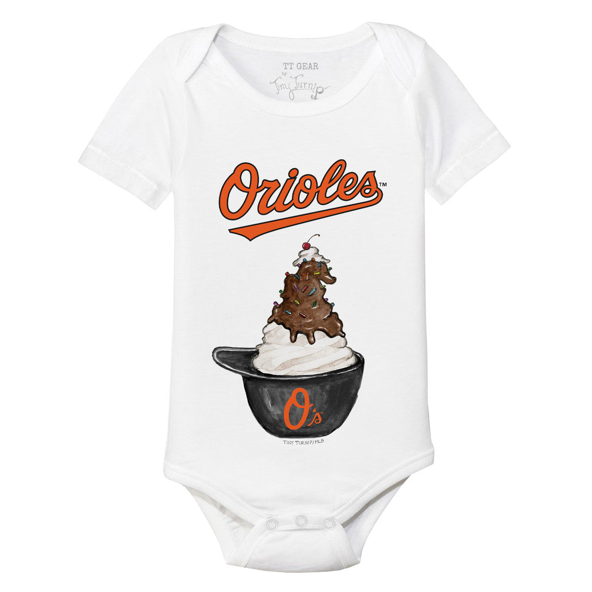 Baltimore Orioles Sundae Helmet Short Sleeve Snapper
