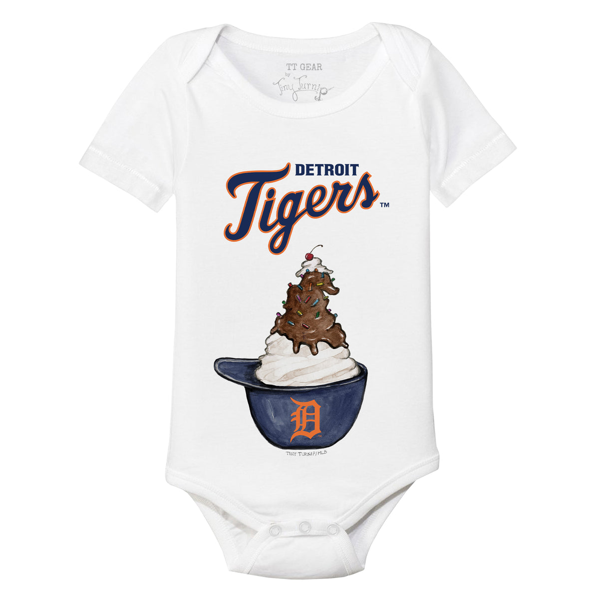 Detroit Tigers Sundae Helmet Short Sleeve Snapper