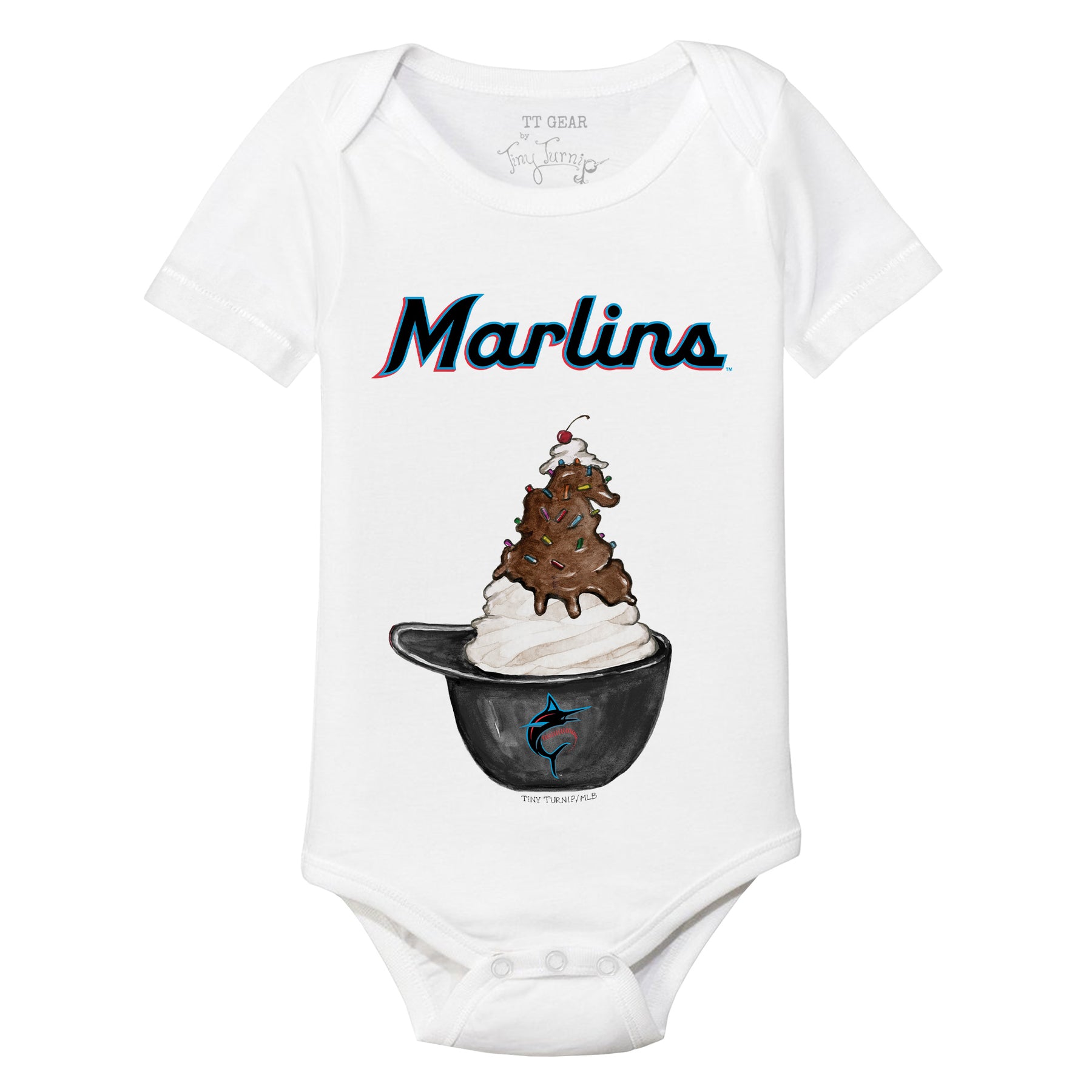 Miami Marlins Sundae Helmet Short Sleeve Snapper