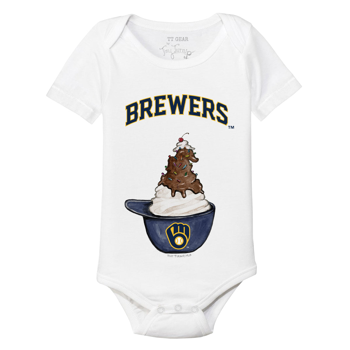 Milwaukee Brewers Sundae Helmet Short Sleeve Snapper