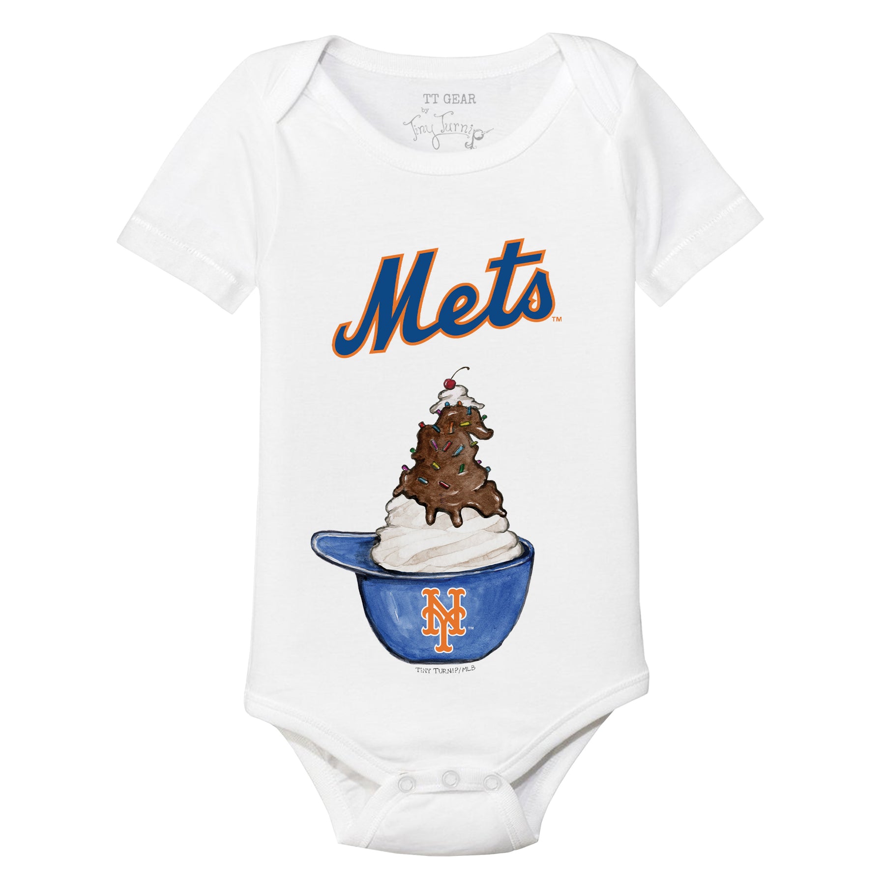 New York Mets Sundae Helmet Short Sleeve Snapper