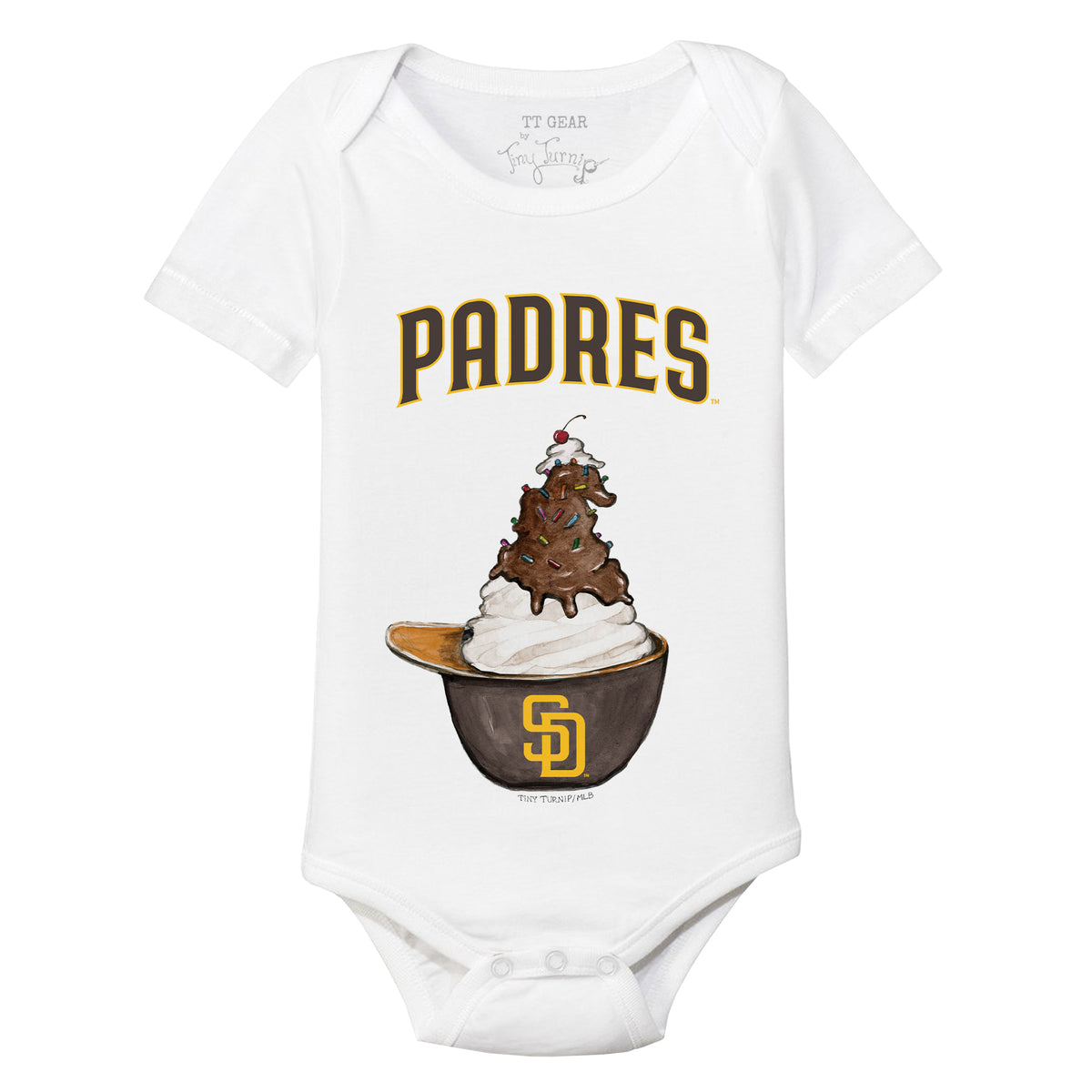 San Diego Padres Sundae Helmet Short Sleeve Snapper