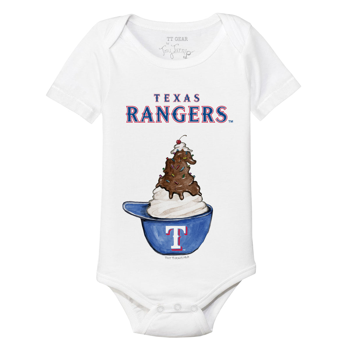 Texas Rangers Sundae Helmet Short Sleeve Snapper