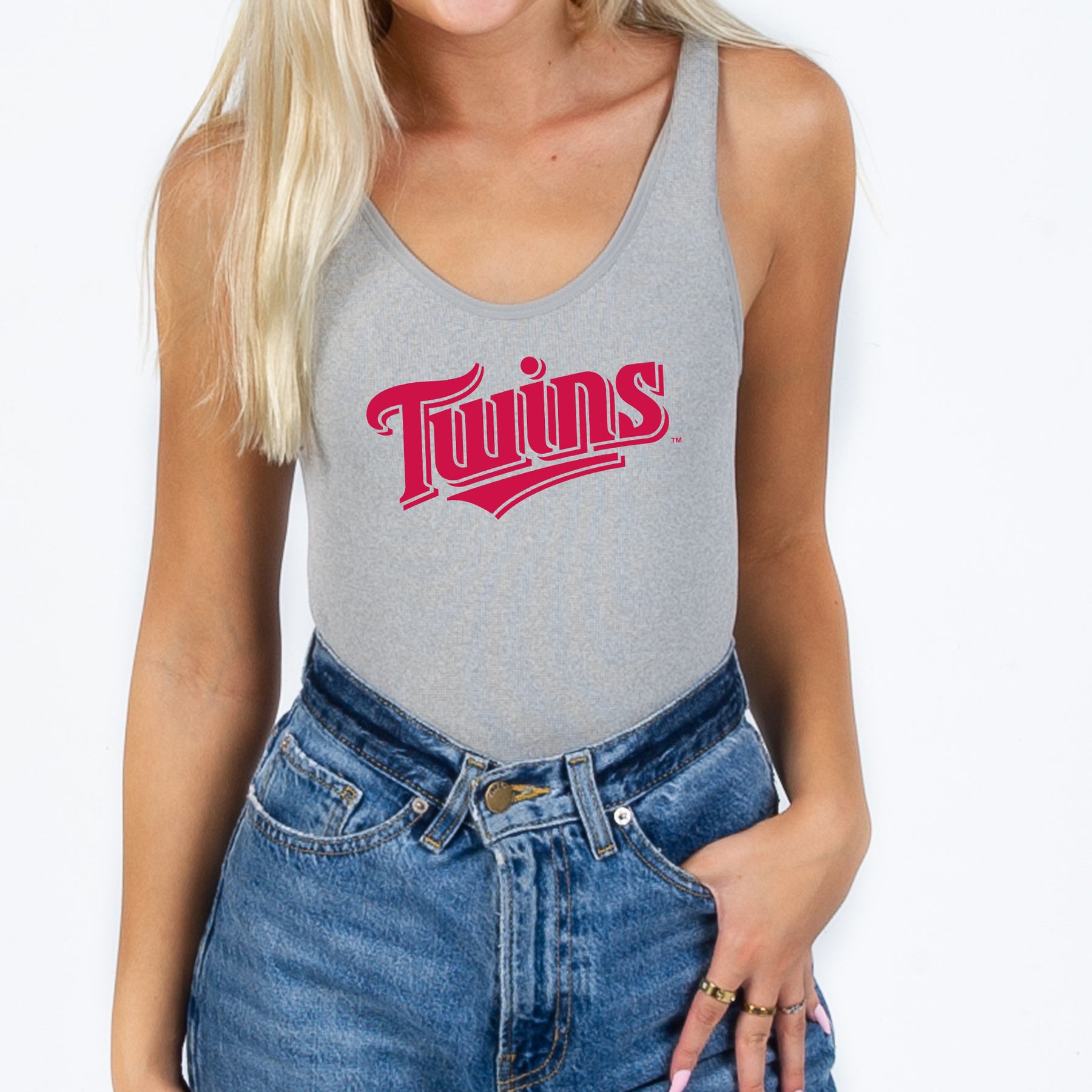 Minnesota Twins Team Spirit Grey Ribbed Bodysuit