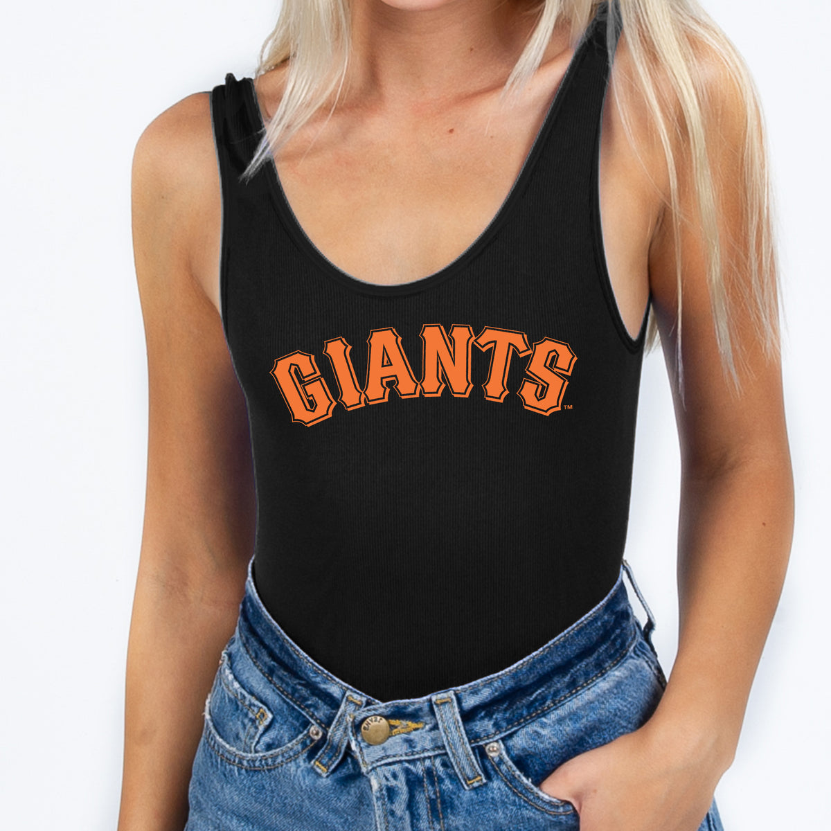 San Francisco Giants Team Spirit Black Ribbed Bodysuit